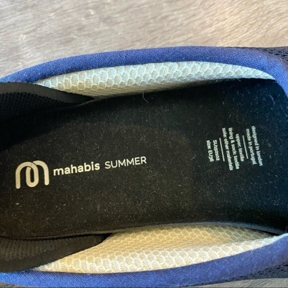 Mahabis Summer Womens Size Eu 36 US 6 Navy Blue Slippers Rubber Soles - Picture 4 of 7